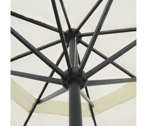 Skėtis Nuo Saulės, Baltos Spalvos, 500cm Aliuminis Skėtis Nuo Saulės, Baltos Spalvos, 500cm Aliuminis