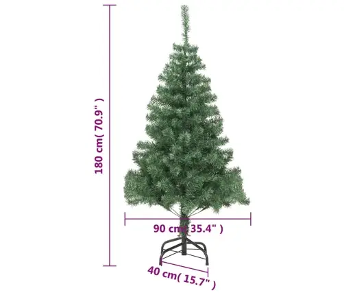 Mākslīgā Ziemassvētku Egle Ar Statīvu, 180 Cm, 564 Zari Vidaxl