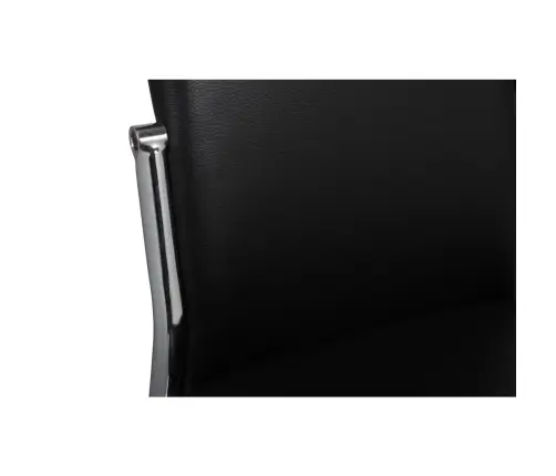 Valgomojo Kėdės, 2 Vnt., Juodos, Dirbtinė Oda