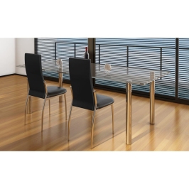 Söögitoolid 2 Tk, Must, Kunstnahk