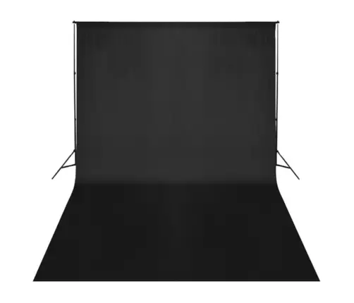 Fons Bez Statīva, 500X300 Cm, Melna Kokvilna  Vidaxl