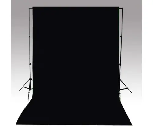 Fons Bez Statīva, 500X300 Cm, Melna Kokvilna  Vidaxl