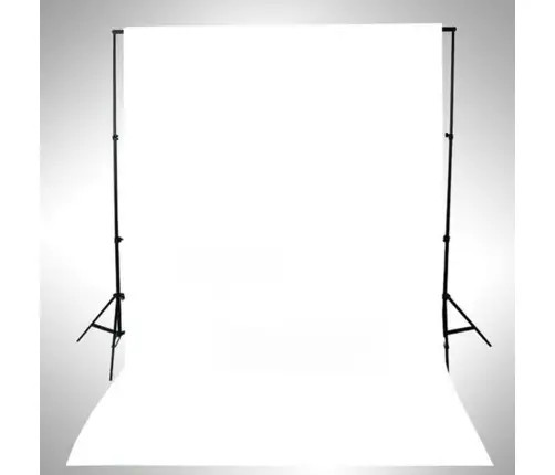 Fons Bez Statīva, 500X300 Cm, Balta Kokvilna  Vidaxl