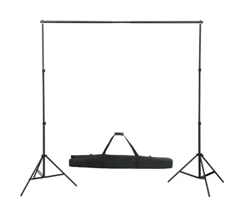 Fonu Balsta Sistēma Fotografēšanai, Melns Fons, 600X300 Cm Vidaxl