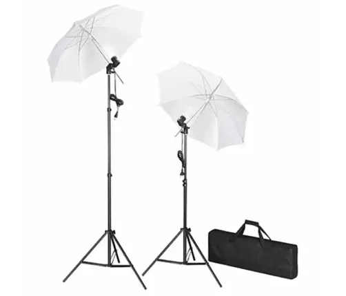 Fotostudijas Komplekts, Gaismas, Melns Fons, 600X300 Cm  Vidaxl