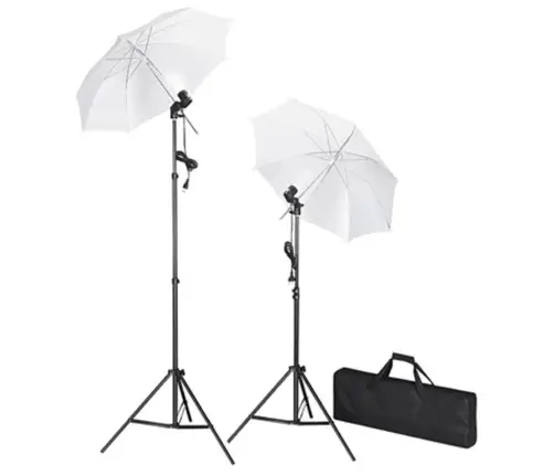 Fotostudijas Komplekts, Gaismas, Balts Fons, 600X300 Cm Vidaxl