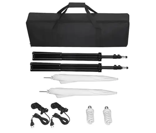 Fotostudijas Komplekts, Gaismas, Balts Fons, 600X300 Cm Vidaxl