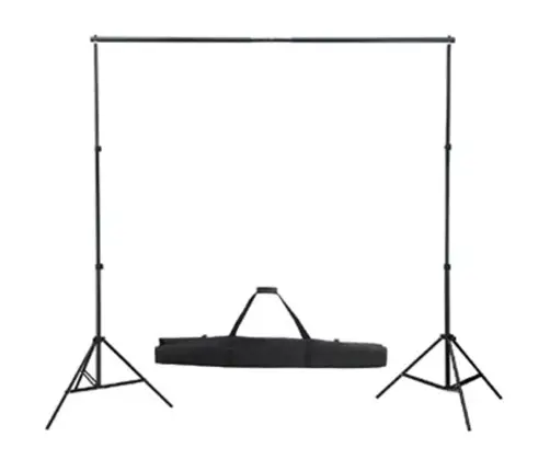 Fotostudijas Komplekts, Gaismas, Balts Fons, 600X300 Cm Vidaxl