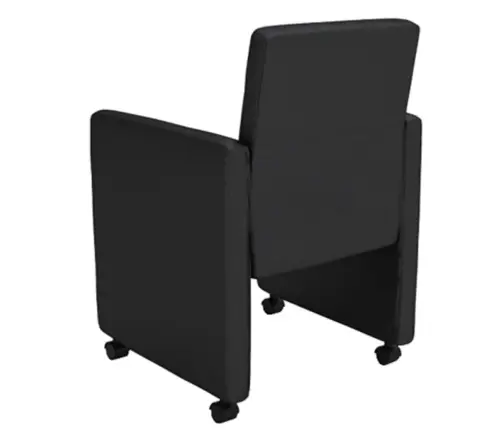 Virtuves Krēsli, 6 Gab., Melna Mākslīgā Āda Vidaxl