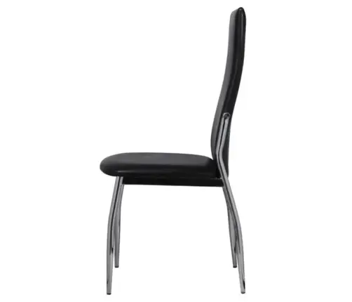Virtuves Krēsli, 6 Gab., Melna Mākslīgā Āda Vidaxl
