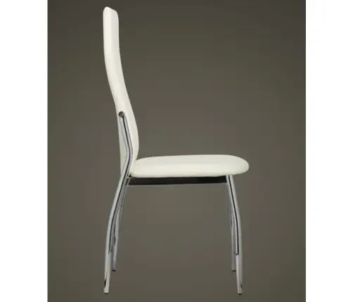 Virtuves Krēsli, 6 Gab., Balta Mākslīgā Āda Vidaxl