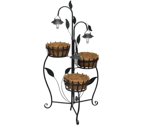 Metāla Ziedu Statīvs Ar Led Gaismām