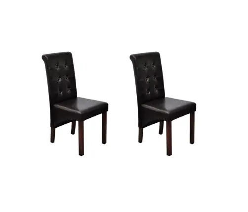 Söögitoolid 2 Tk, Pruun, Kunstnahk