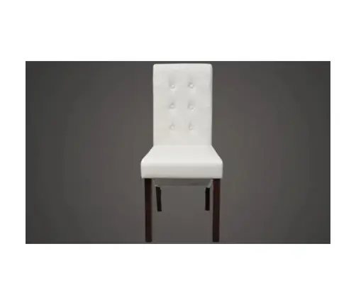 Virtuves Krēsli, 2 Gab., Balta Mākslīgā Āda Vidaxl