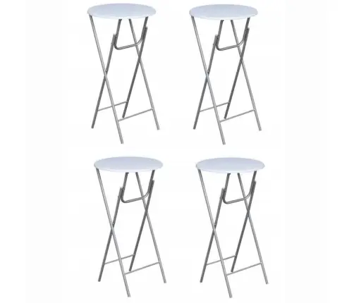 Bāra Galdi, 4 Gab., Balta Mdf Galda Virsma  Vidaxl