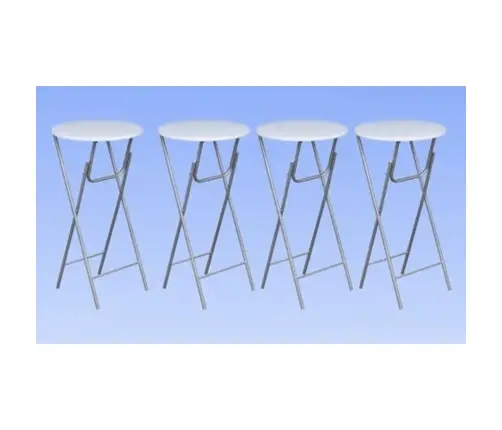 Bāra Galdi, 4 Gab., Balta Mdf Galda Virsma  Vidaxl