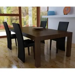 Söögitoolid 4 Tk, Must, Kunstnahk