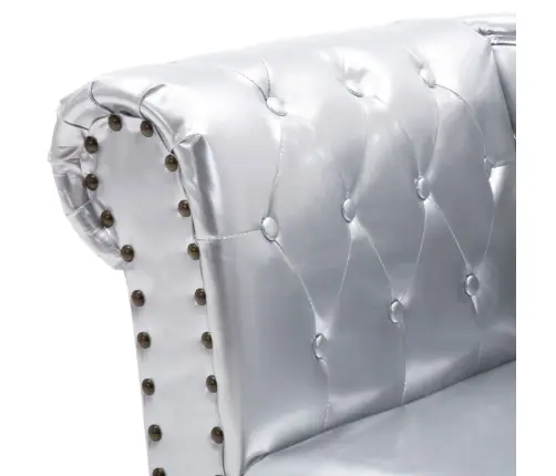 Poilsio Gultas, Sidabrinės Spalvos, Dirbtinė Oda