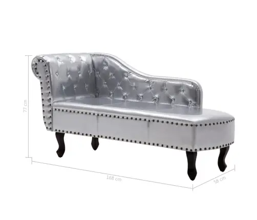 Poilsio Gultas, Sidabrinės Spalvos, Dirbtinė Oda