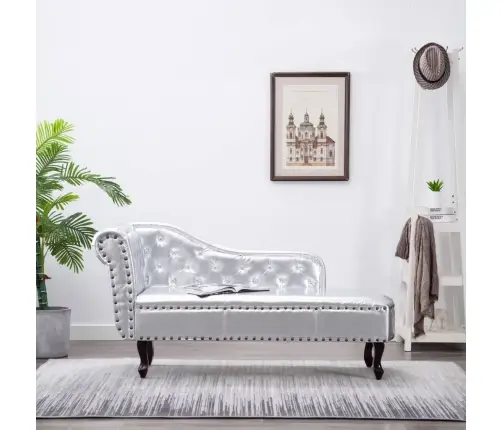 Poilsio Gultas, Sidabrinės Spalvos, Dirbtinė Oda