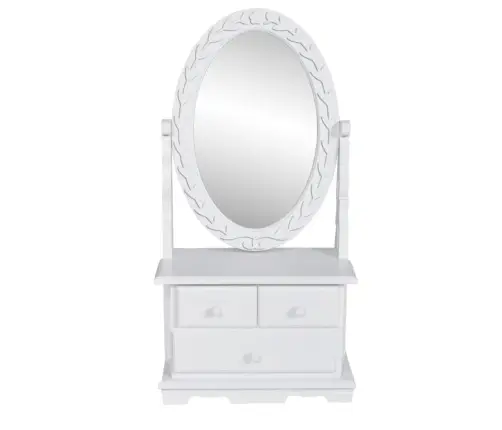 Kosmetinis Staliukas Su Ovalios Formos Besisuk. Veidrodžiu, Mdf