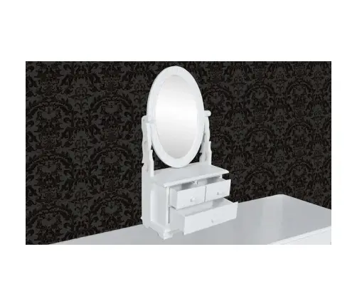 Kosmetinis Staliukas Su Ovalios Formos Besisuk. Veidrodžiu, Mdf