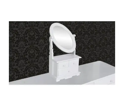 Kosmetinis Staliukas Su Ovalios Formos Besisuk. Veidrodžiu, Mdf