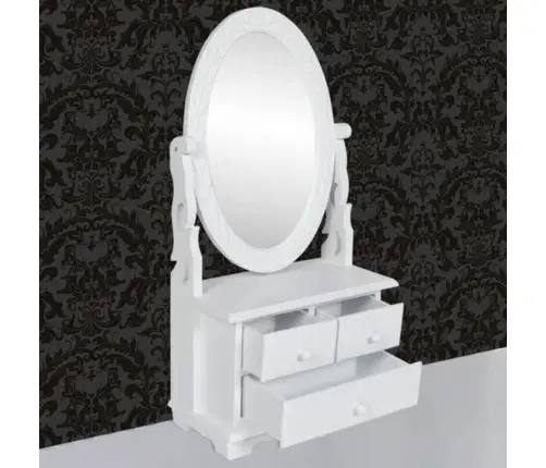 Kosmetinis Staliukas Su Ovalios Formos Besisuk. Veidrodžiu, Mdf