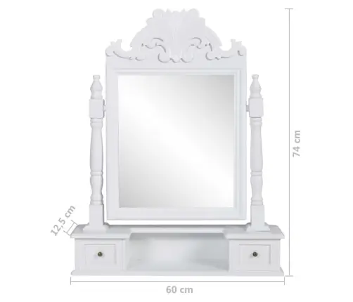 Spoguļgaldiņš, Taisnstūra Spogulis, Mdf  Vidaxl