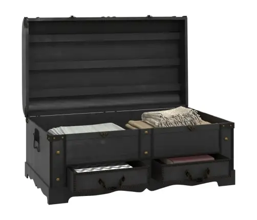 Lāde, Liela, Melns Koks Vidaxl