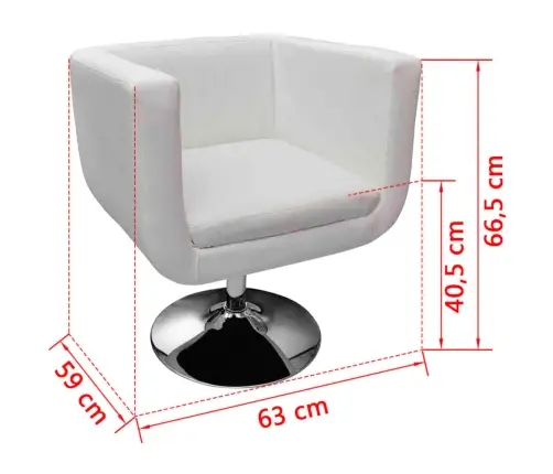 Bāra Krēsls, Balta Mākslīgā Āda Vidaxl