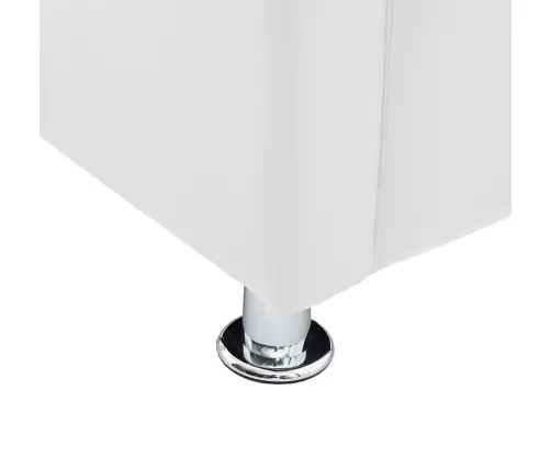 Atpūtas Krēsls, Kuba Forma, Balta Mākslīgā Āda Vidaxl