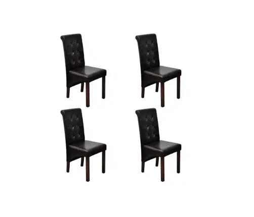 Söögitoolid 4 Tk, Pruun, Kunstnahk