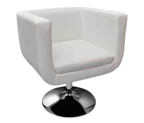 Bāra Krēsli, 2 Gab., Balta Mākslīgā Āda Vidaxl