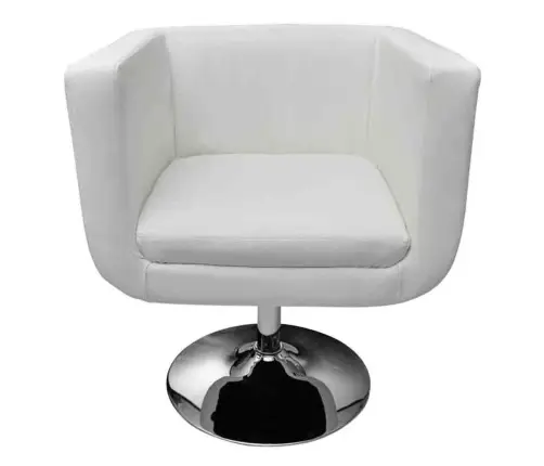 Bāra Krēsli, 2 Gab., Balta Mākslīgā Āda Vidaxl