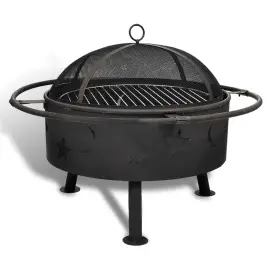 Ugnies Skalė Mėnuo Juoda 82 X 82 X 64 Cm Plienas