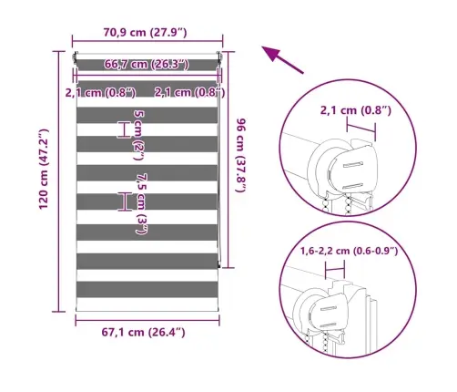 Svītrainas Žalūzijas 70 X 120 Cm Melna Svītrainas Žalūzijas 70 X 120 Cm Melna