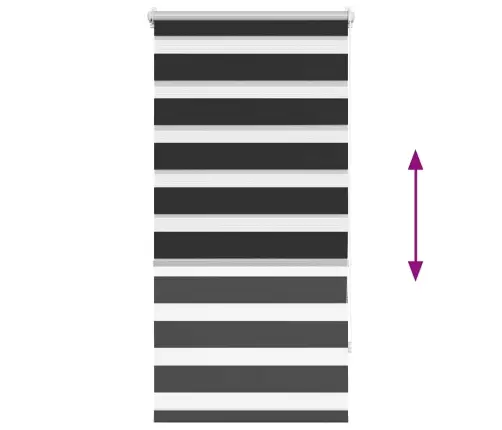 Svītrainas Žalūzijas 80 X 150 Cm Melnas