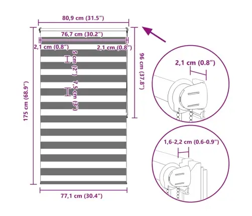 Triibuline Ruloo 120 X 175 Cm Hall