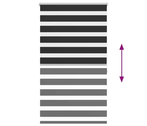 Svītrainas Žalūzijas 100 X 175 Cm Melnas