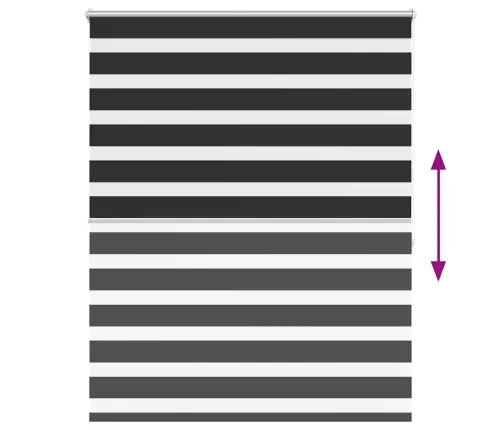 Svītrainas Žalūzijas 120 X 175 Cm Melnas