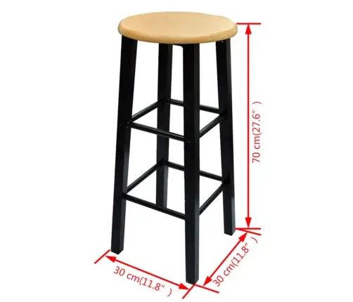 Söögilaua Ja Toolide Komplekt, Beež Puit, Must Teras