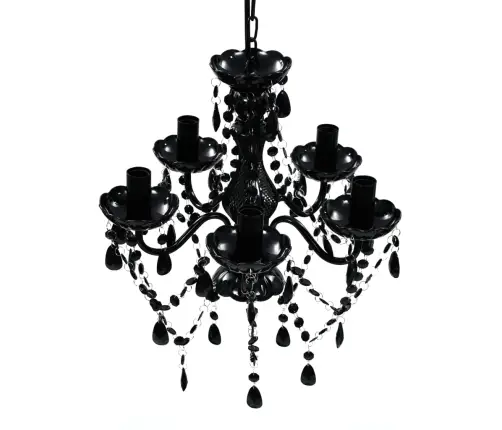 Must Kristallidega Lühter 5 Pirnile