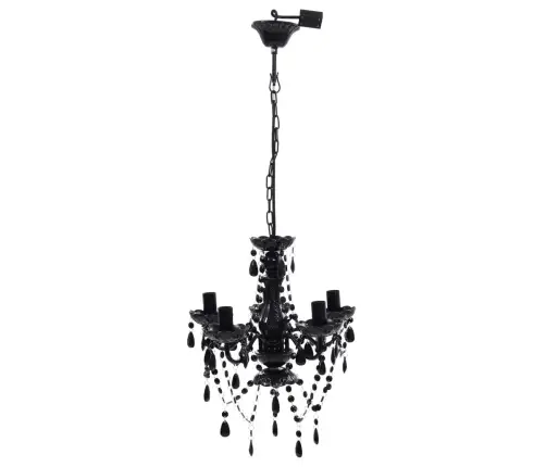 Must Kristallidega Lühter 5 Pirnile