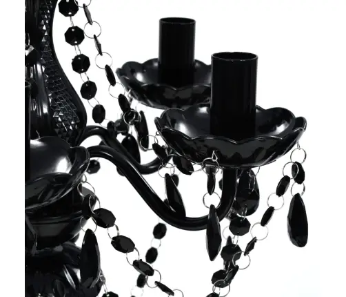 Must Kristallidega Lühter 5 Pirnile