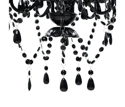 Must Kristallidega Lühter 5 Pirnile