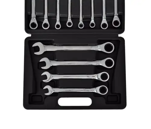 Kombinuotų Veržliarakčių Su Terkšle Rinkinys, 12 Dalių