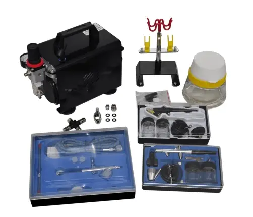 Aerograafi Kompressori Komplekt Kolme Pihustiga