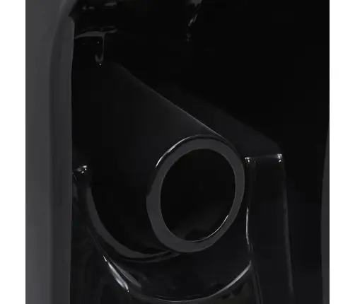 Keramikas Tualetes Pods, Melns, Aizmugurējā Ūdens Plūsma Vidaxl