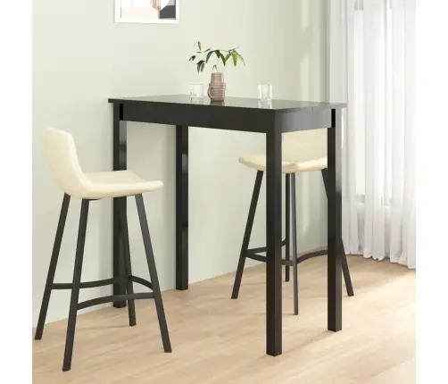 Baro Stalas, Mdf, Juodas, 115X55X107 Cm